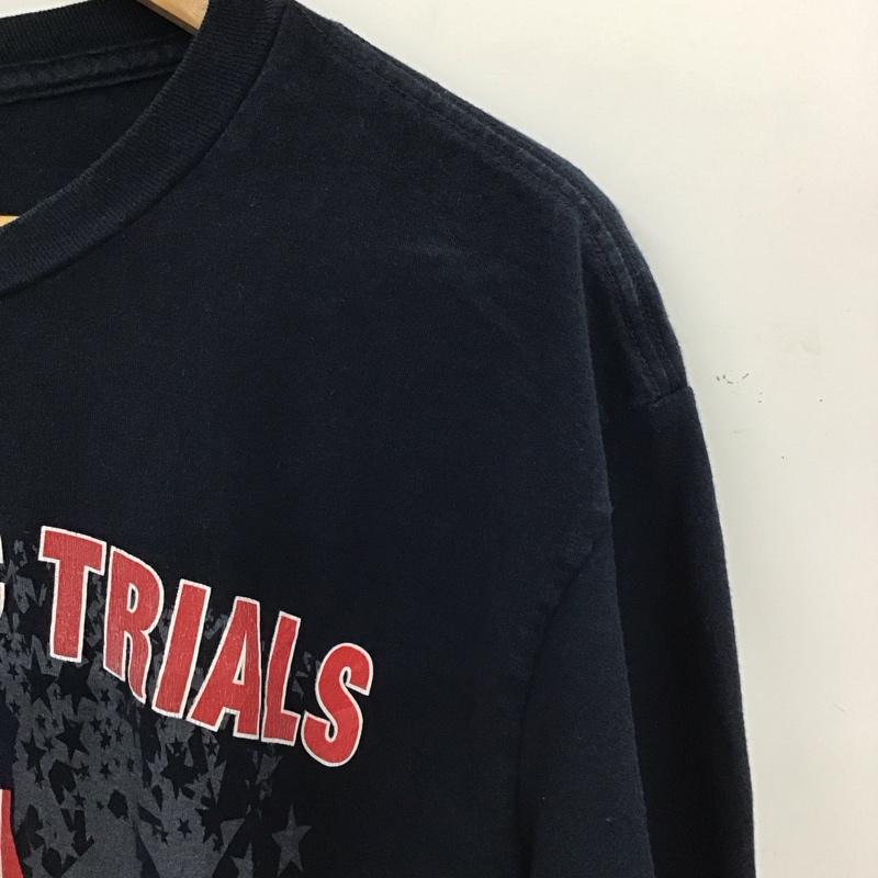古着 USED Tシャツ 半袖 半袖カットソー プリントTシャツ クルーネックカットソー ロゴ、文字 紺 / ネイビー / navy メンズ USED 古着 中古 10152206