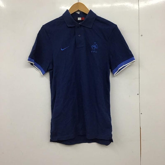 ナイキ NIKE ポロシャツ 半袖 半袖ポロシャツ カラーシャツ 半袖カットソー S ロゴ、文字 青 / ブルー / blue メンズ USED 古着 中古 10152208
