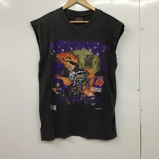 古着 USED タンクトップ タンクトップ タンクトップ ノースリーブカットソー クルーネック L プリント ダークグレー / ダークグレー / メンズ USED 古着 中古 10152210