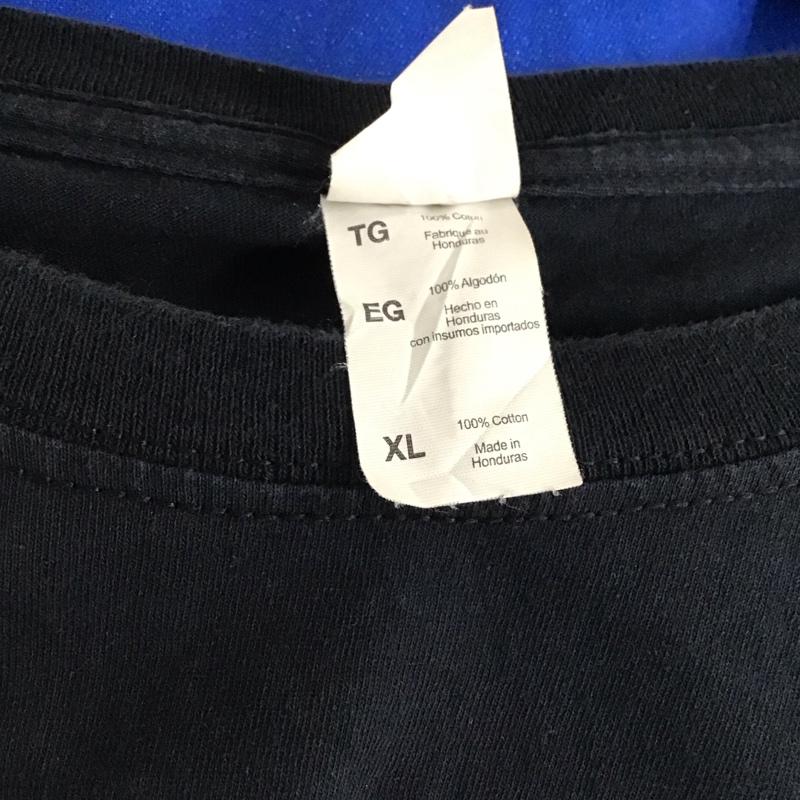 フルーツオブザルーム FRUIT OF THE LOOM Tシャツ 半袖 半袖カットソー プリントTシャツ クルーネックカットソー XL ロゴ、文字 ダークグレー / ダークグレー / メンズ USED 古着 中古 10152212