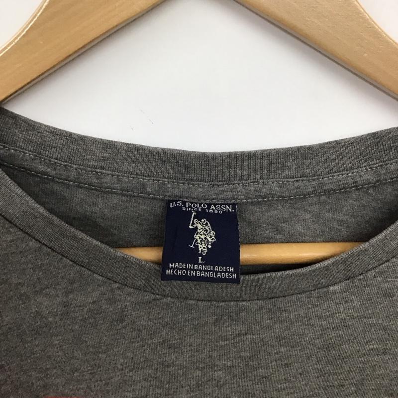 ユーエスポロアッスン U.S.POLO ASSN. カットソー 長袖 長袖カットソー プリントカットソー クルーネック L プリント ダークグレー / ダークグレー / メンズ USED 古着 中古 10152214