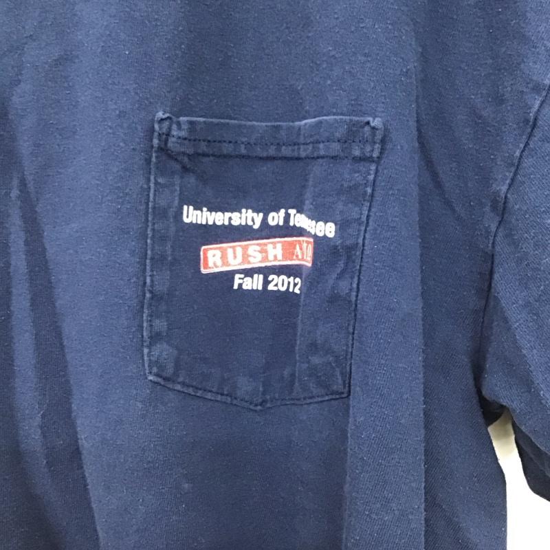 ギルダン GILDAN Tシャツ 半袖 L ロゴ、文字 X プリント 紺 / ネイビー / navy メンズ USED 古着 中古 10152215