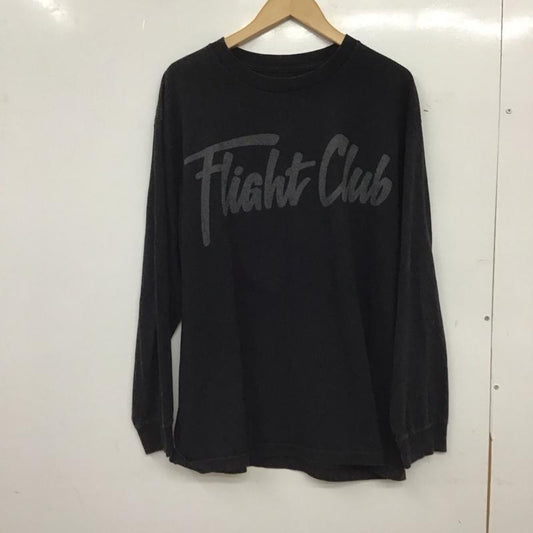 古着 USED Tシャツ 長袖 FLIGHT CLUB L ロゴ、文字 X プリント 黒 / ブラック / black レディース USED 古着 中古 10152216