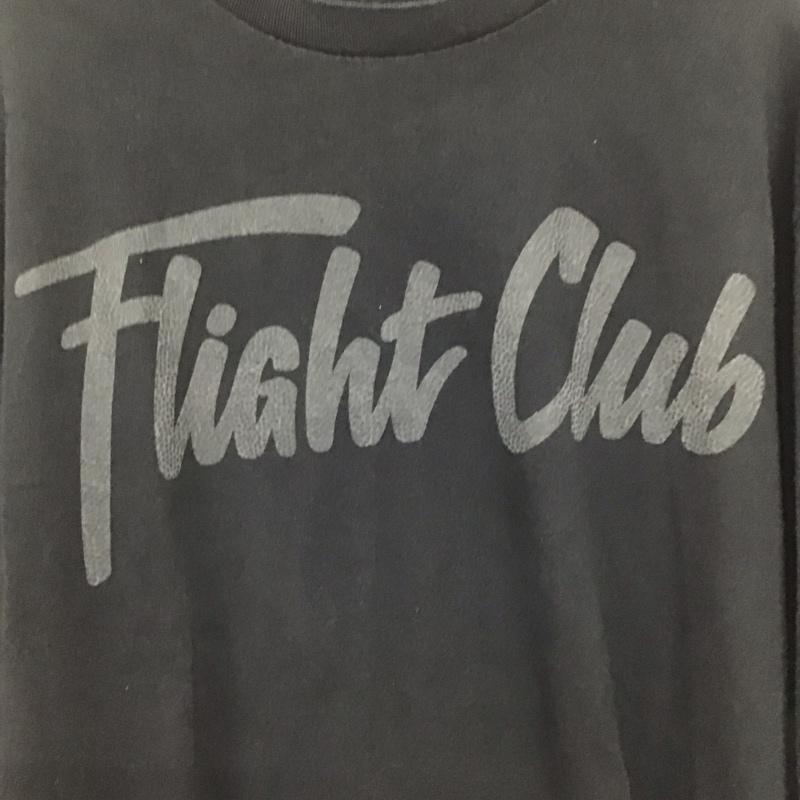 古着 USED Tシャツ 長袖 FLIGHT CLUB L ロゴ、文字 X プリント 黒 / ブラック / black レディース USED 古着 中古 10152216