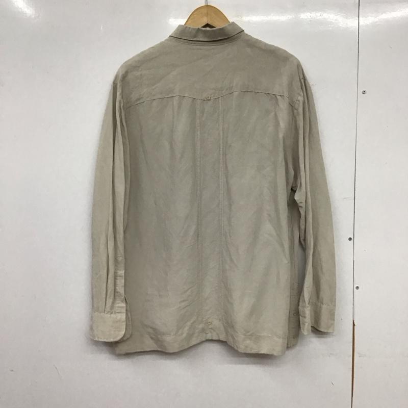 古着 USED シャツ、ブラウス 長袖 L 無地 X 刺繍 ベージュ / ベージュ / beige メンズ USED 古着 中古 10152218