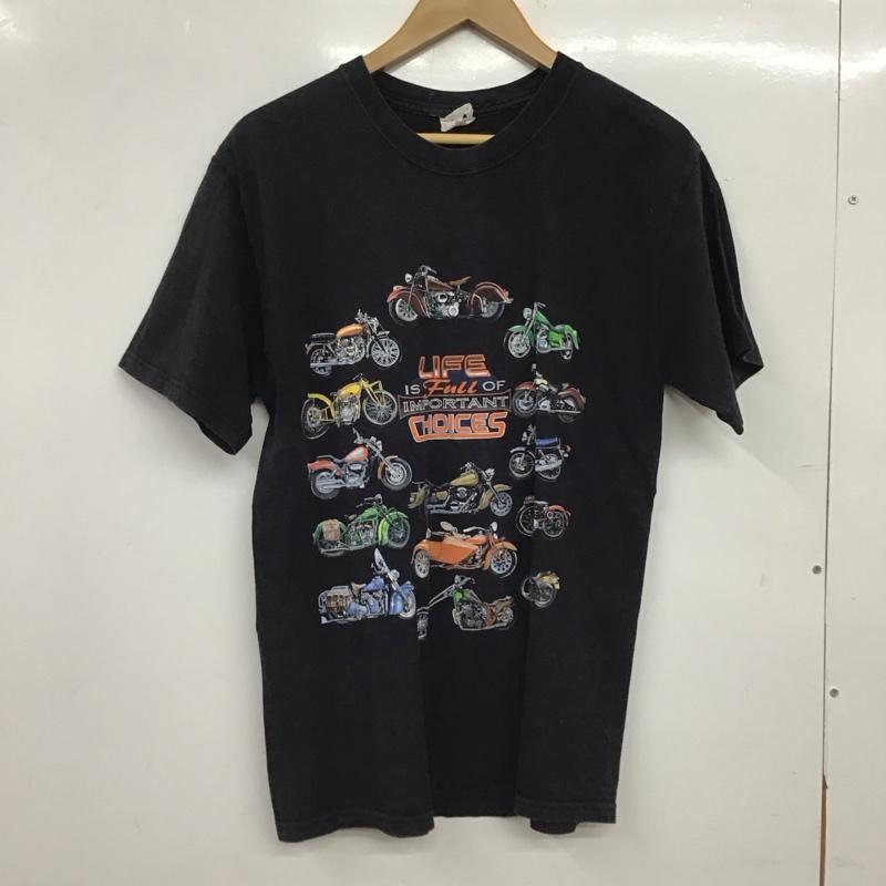 ヘインズ HANES Tシャツ 半袖 M プリント 黒 / ブラック / black メンズ USED 古着 中古 10152219