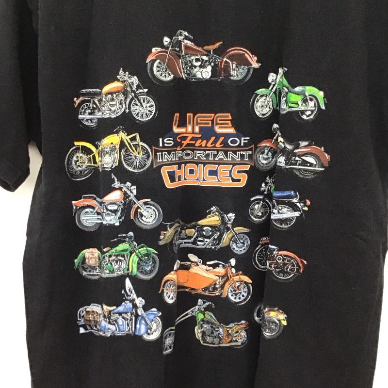 ヘインズ HANES Tシャツ 半袖 M プリント 黒 / ブラック / black メンズ USED 古着 中古 10152219