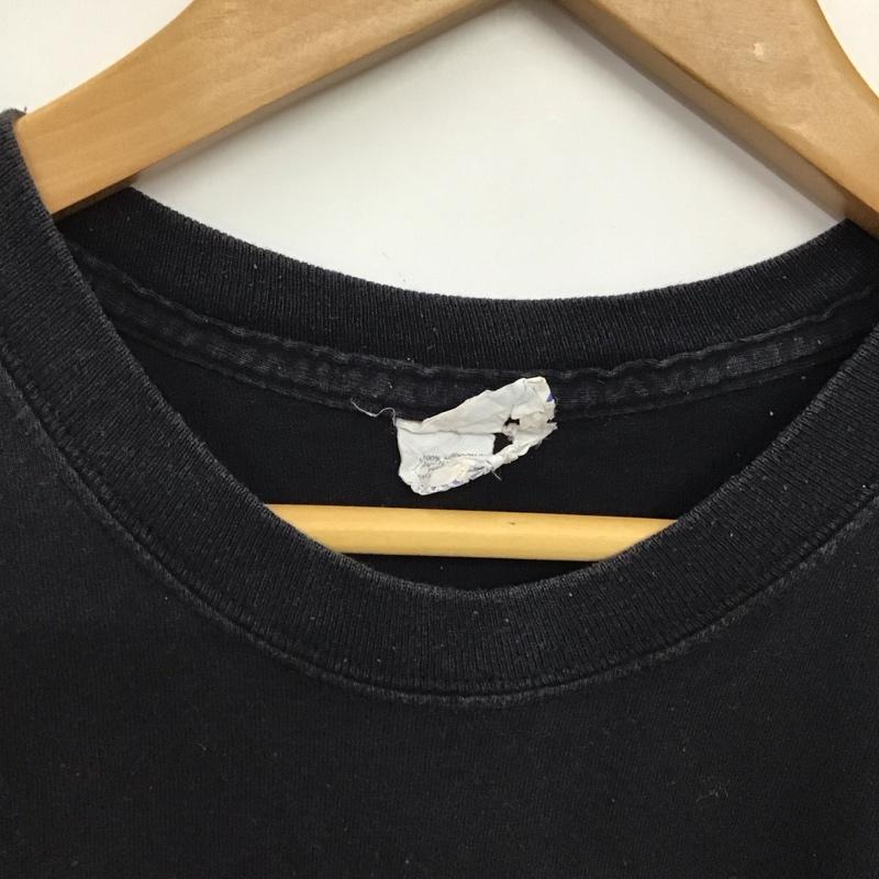 ヘインズ HANES Tシャツ 半袖 M プリント 黒 / ブラック / black メンズ USED 古着 中古 10152219