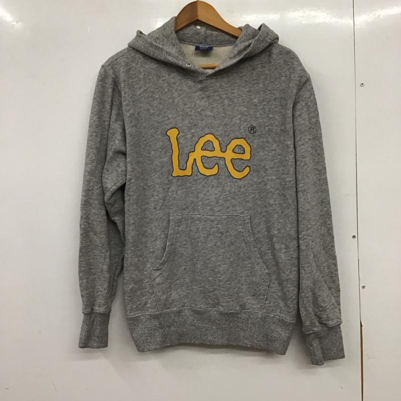 リー Lee パーカー 長袖 M 無地 X プリント 灰 / グレー / gray メンズ USED 古着 中古 10152222