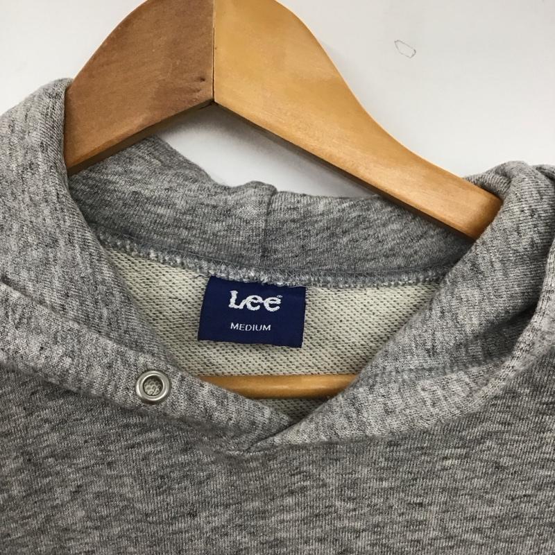 リー Lee パーカー 長袖 M 無地 X プリント 灰 / グレー / gray メンズ USED 古着 中古 10152222