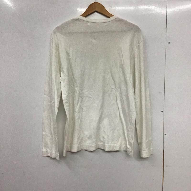 プレイコムデギャルソン PLAY COMME des GARCONS Tシャツ 長袖 L 無地 白 / ホワイト / white メンズ USED 古着 中古 10152224