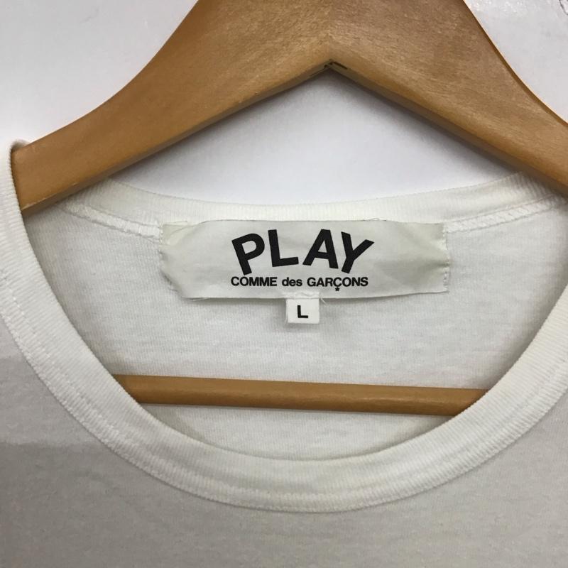 プレイコムデギャルソン PLAY COMME des GARCONS Tシャツ 長袖 L 無地 白 / ホワイト / white メンズ USED 古着 中古 10152224