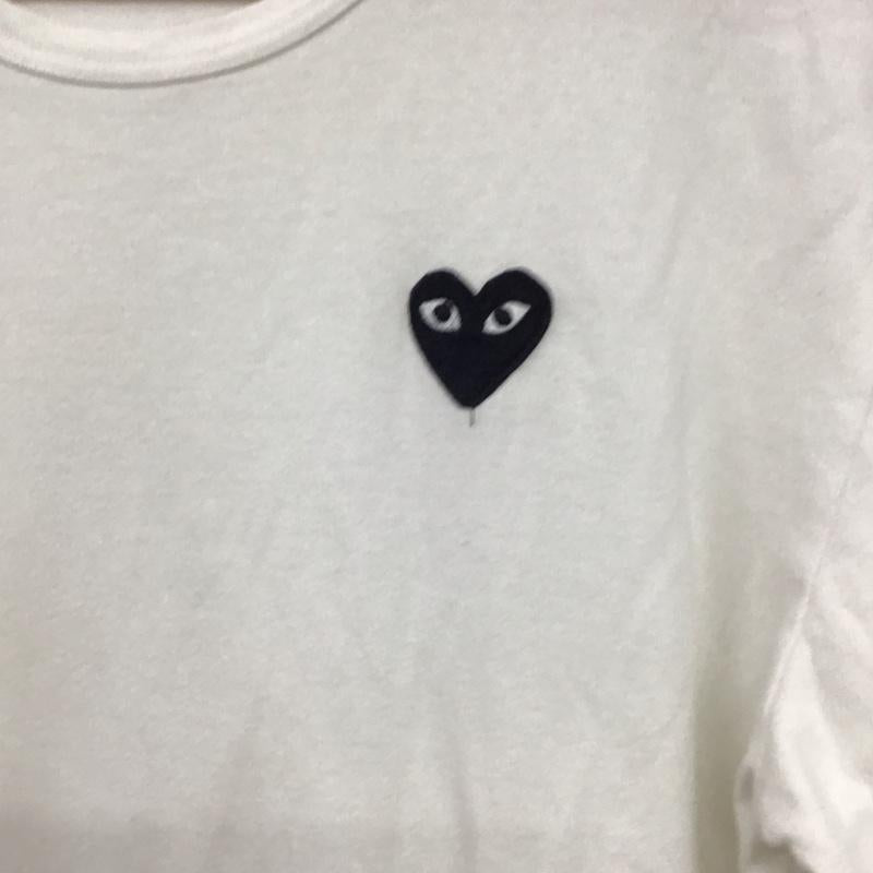 プレイコムデギャルソン PLAY COMME des GARCONS Tシャツ 長袖 L 無地 白 / ホワイト / white メンズ USED 古着 中古 10152224