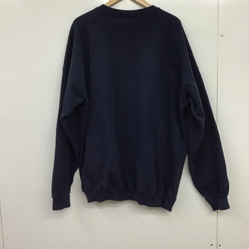 タルテックス tultex トレーナー 長袖 XL ロゴ、文字 X プリント 紺 / ネイビー / navy メンズ USED 古着 中古 10152226