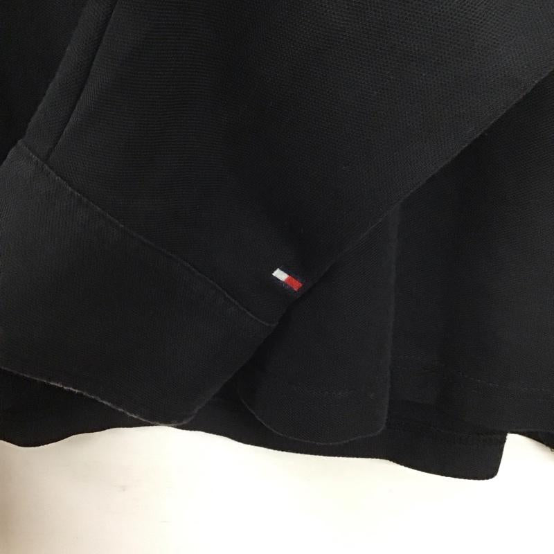 トミーヒルフィガー TOMMY HILFIGER ポロシャツ 長袖 S 無地 黒 / ブラック / black メンズ USED 古着 中古 10152227