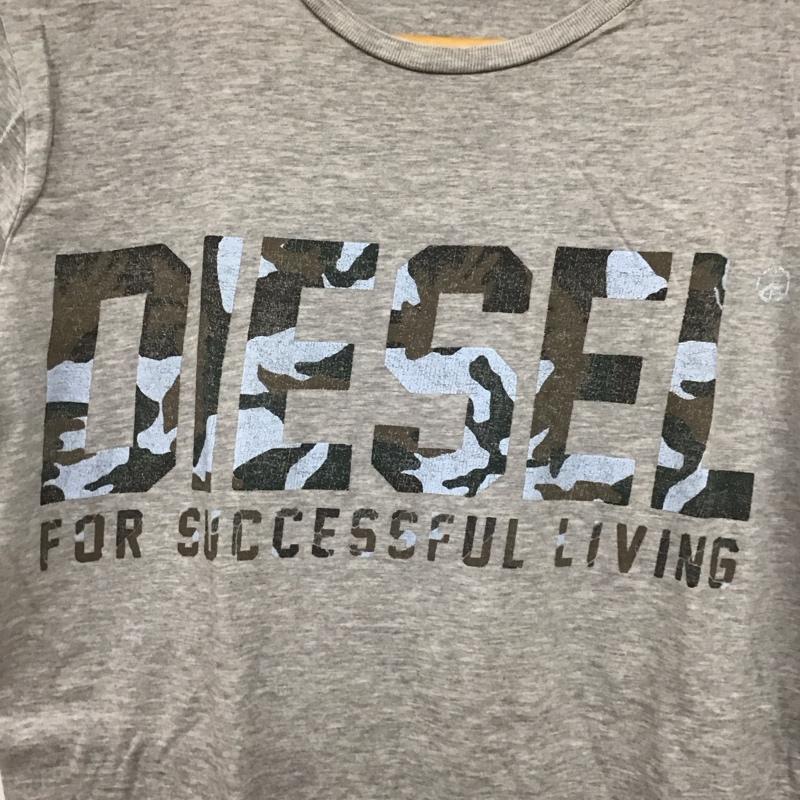 ディーゼル DIESEL Tシャツ 半袖 S ロゴ、文字 X プリント 灰 / グレー / gray メンズ USED 古着 中古 10152228