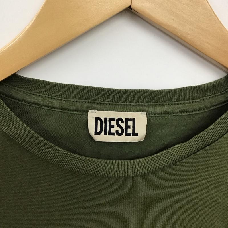ディーゼル DIESEL Tシャツ 半袖 S 無地 X ロゴ、文字 X プリント カーキ / カーキ / khaki メンズ USED 古着 中古 10152229