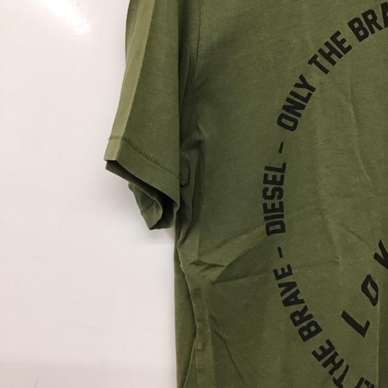 ディーゼル DIESEL Tシャツ 半袖 S 無地 X ロゴ、文字 X プリント カーキ / カーキ / khaki メンズ USED 古着 中古 10152229