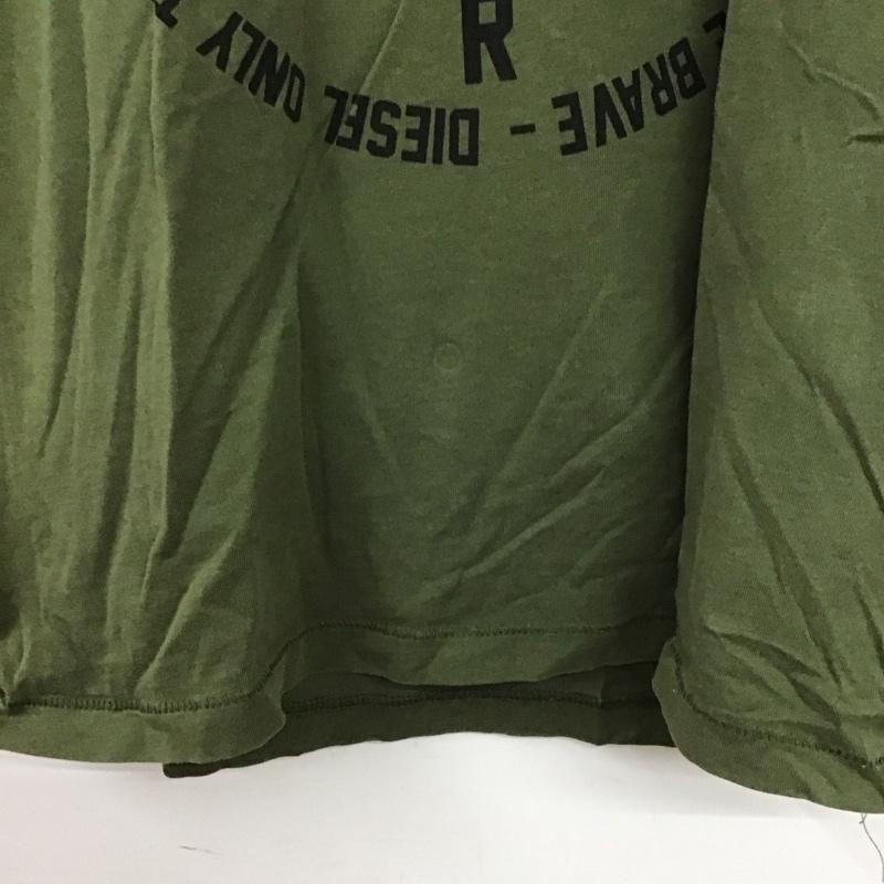ディーゼル DIESEL Tシャツ 半袖 S 無地 X ロゴ、文字 X プリント カーキ / カーキ / khaki メンズ USED 古着 中古 10152229