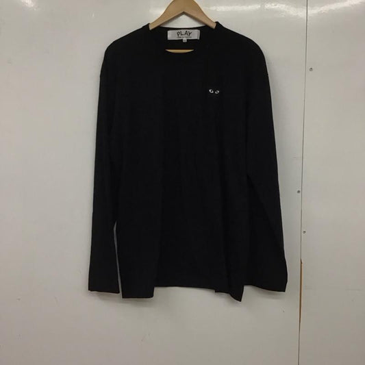 プレイコムデギャルソン PLAY COMME des GARCONS Tシャツ 長袖 XXL 無地 黒 / ブラック / black メンズ USED 古着 中古 10152233