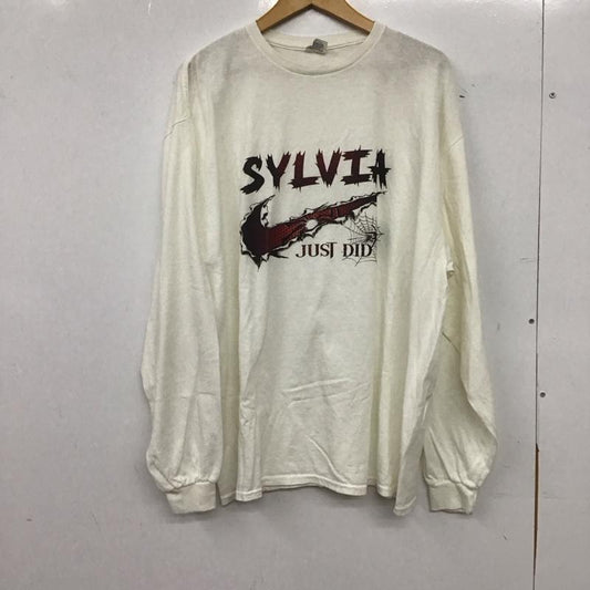 古着 USED Tシャツ 長袖 プリント 白 / ホワイト / white メンズ USED 古着 中古 10152236