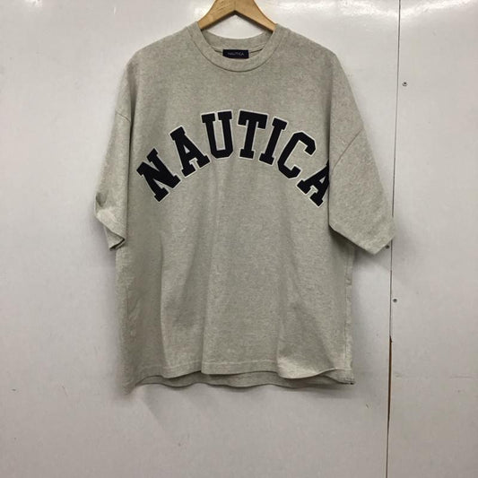 ノーティカ NAUTICA Tシャツ 半袖 L ロゴ、文字 灰 / グレー / gray メンズ USED 古着 中古 10152237