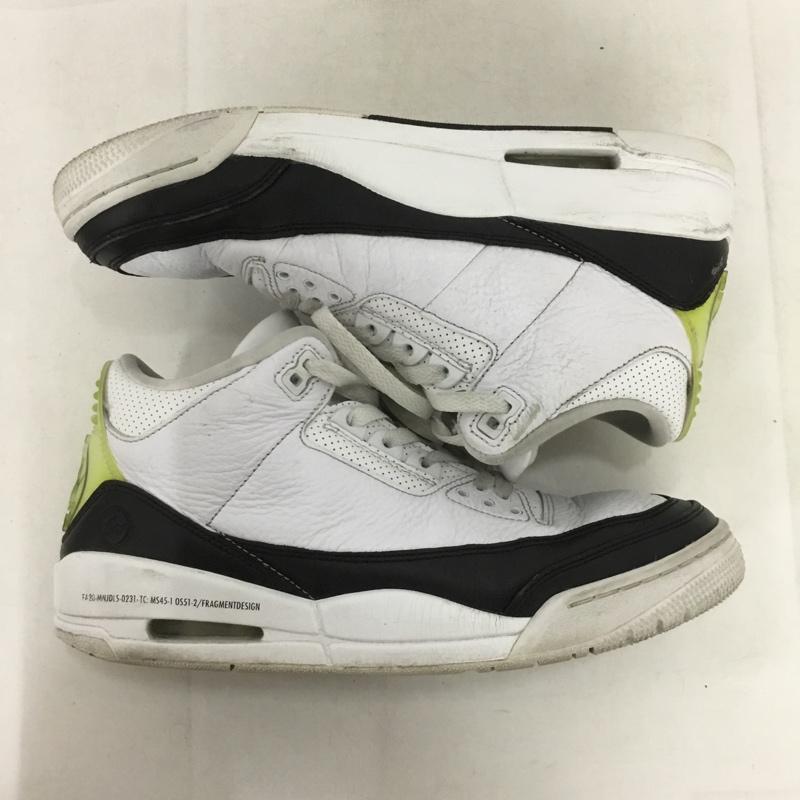 ナイキ NIKE スニーカー スニーカー DA3595-100 AIR JORDAN 3 RETRO SP FRAGMENT DESIGN 27cm 箱有 27.0cm ロゴ、文字 白 / ホワイト / white X 黒 / ブラック / black メンズ USED 古着 中古 10152241