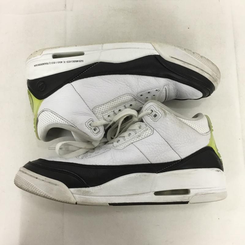 ナイキ NIKE スニーカー スニーカー DA3595-100 AIR JORDAN 3 RETRO SP FRAGMENT DESIGN 27cm 箱有 27.0cm ロゴ、文字 白 / ホワイト / white X 黒 / ブラック / black メンズ USED 古着 中古 10152241
