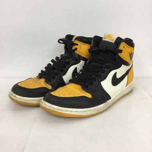 ナイキ NIKE スニーカー スニーカー 555088-711 AIR JORDAN 1 RETRO HIGH OG 28cm 28.0cm ロゴ、文字 白 / ホワイト / white X 黒 / ブラック / black X 橙 / オレンジ / orange メンズ USED 古着 中古 10152246
