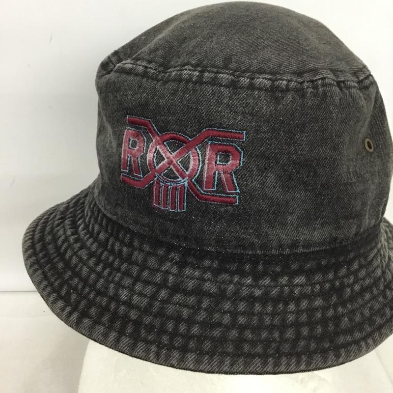 ラフアンドラゲッド ROUGH and RUGGED 帽子 ハット BOUNTY HUNTER バケットハット FREE ロゴ、文字 黒 / ブラック / black メンズ USED 古着 中古 10152248