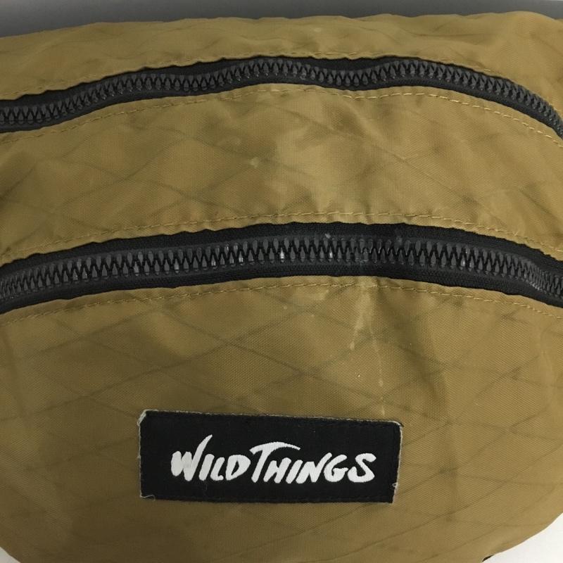 ワイルドシングス WILD THINGS ウエストバッグ ウエストバッグ ロゴ、文字 ベージュ / ベージュ / beige X 黒 / ブラック / black メンズ USED 古着 中古 10152251