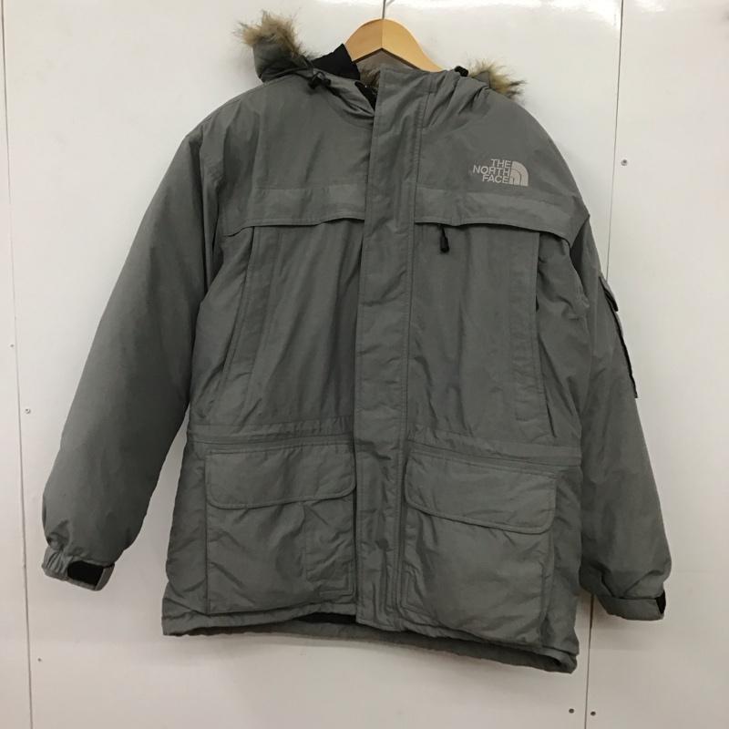 ザノースフェイス THE NORTH FACE ジャケット、上着 ジャンパー、ブルゾン ジップアップダウンジャケット アウターフード付きジャケット L ロゴ、文字 灰 / グレー / gray メンズ USED 古着 中古 10152258