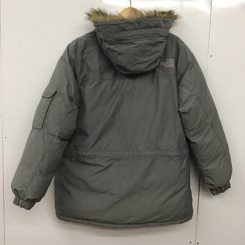 ザノースフェイス THE NORTH FACE ジャケット、上着 ジャンパー、ブルゾン ジップアップダウンジャケット アウターフード付きジャケット L ロゴ、文字 灰 / グレー / gray メンズ USED 古着 中古 10152258