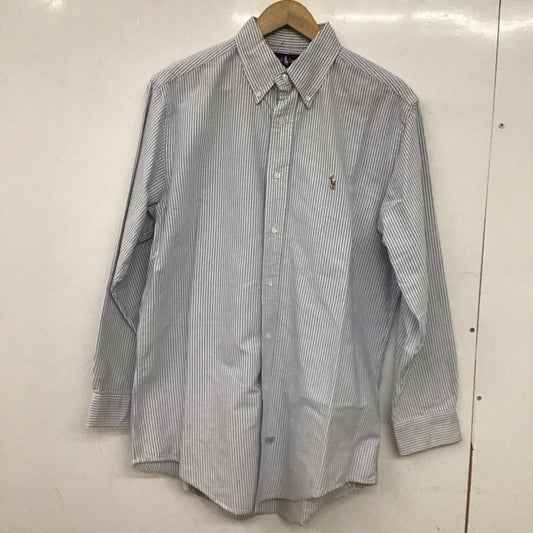 ラルフローレン RALPHLAUREN シャツ、ブラウス 長袖 長袖シャツ ストライプシャツ カラーシャツ ボタンダウンシャツ ストライプ 白 / ホワイト / white X 水色 / ライトブルー / メンズ USED 古着 中古 10152262