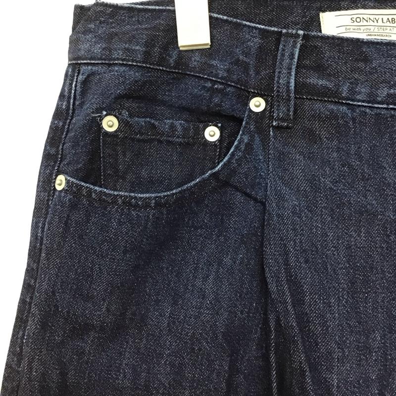 サニーレーベル Sonny Label パンツ デニム、ジーンズ デニムパンツ ワイドパンツ カジュアルパンツ L 無地 インディゴ / インディゴ / Indigo メンズ USED 古着 中古 10152265