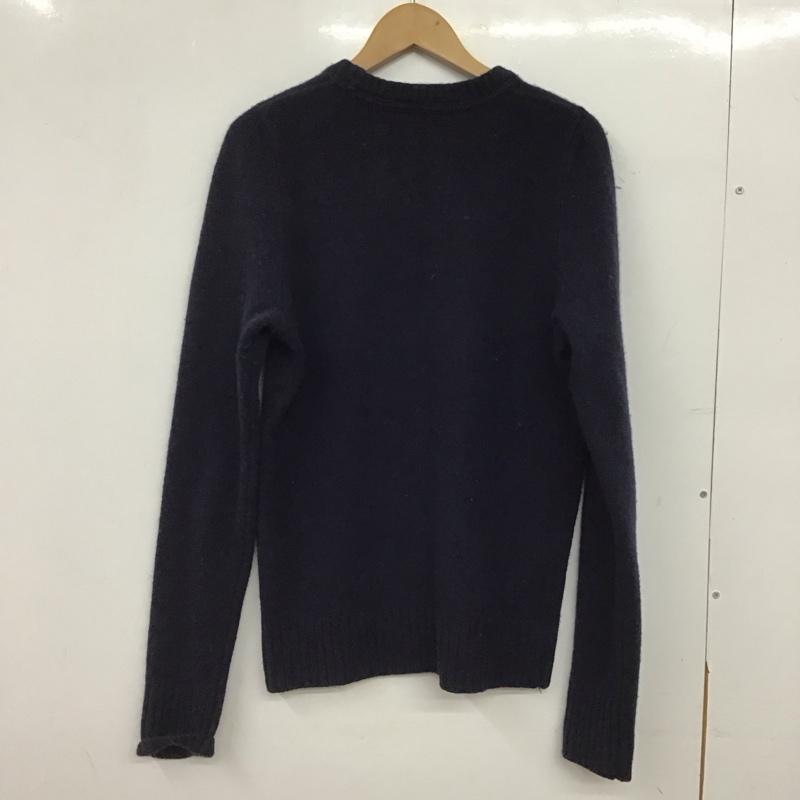 アバクロンビーアンドフィッチ ABERCROMBIE&FITCH ニット、セーター 長袖 長袖ニットカットソー クルーネック セーター M ロゴ、文字 紺 / ネイビー / navy メンズ USED 古着 中古 10152270