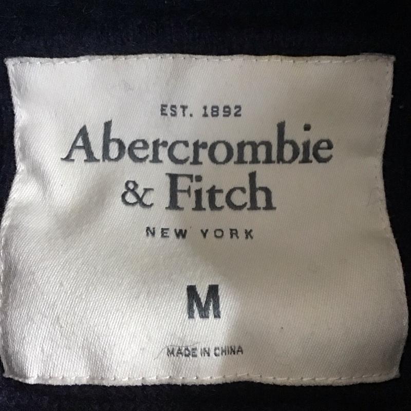 アバクロンビーアンドフィッチ ABERCROMBIE&FITCH ニット、セーター 長袖 長袖ニットカットソー クルーネック セーター M ロゴ、文字 紺 / ネイビー / navy メンズ USED 古着 中古 10152270