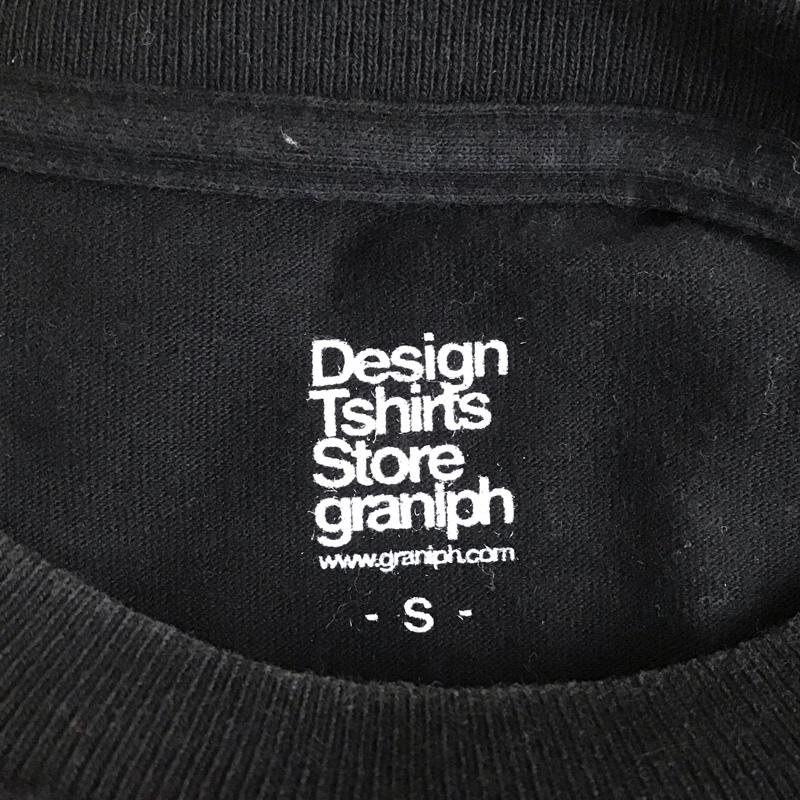 グラニフ graniph Tシャツ 半袖 半袖カットソー プリントTシャツ クルーネックカットソー S プリント 黒 / ブラック / black メンズ USED 古着 中古 10152274