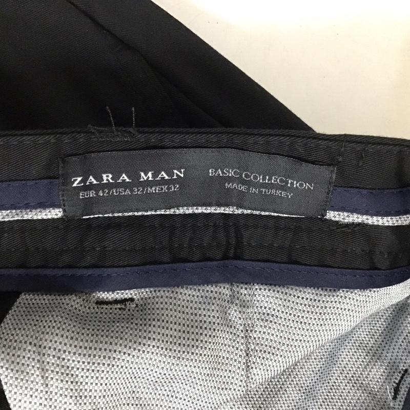ザラメン ZARA MAN パンツ チノパン チノパン スリムパンツ カジュアルパンツ ストレッチパンツ 42インチ 無地 黒 / ブラック / black メンズ USED 古着 中古 10152275