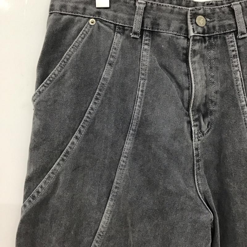 アンユーズド UNUSED パンツ デニム、ジーンズ デニムパンツ ワイドパンツ カジュアルパンツ L 無地 ダークグレー / ダークグレー / メンズ USED 古着 中古 10152277