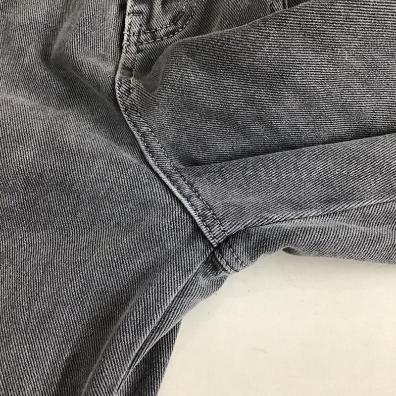 アンユーズド UNUSED パンツ デニム、ジーンズ デニムパンツ ワイドパンツ カジュアルパンツ L 無地 ダークグレー / ダークグレー / メンズ USED 古着 中古 10152277