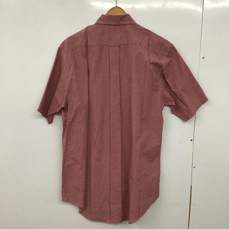 ラコステ LACOSTE シャツ、ブラウス 半袖 半袖シャツ チェックシャツ カラーシャツ チェック 赤 / レッド / red メンズ USED 古着 中古 10152280