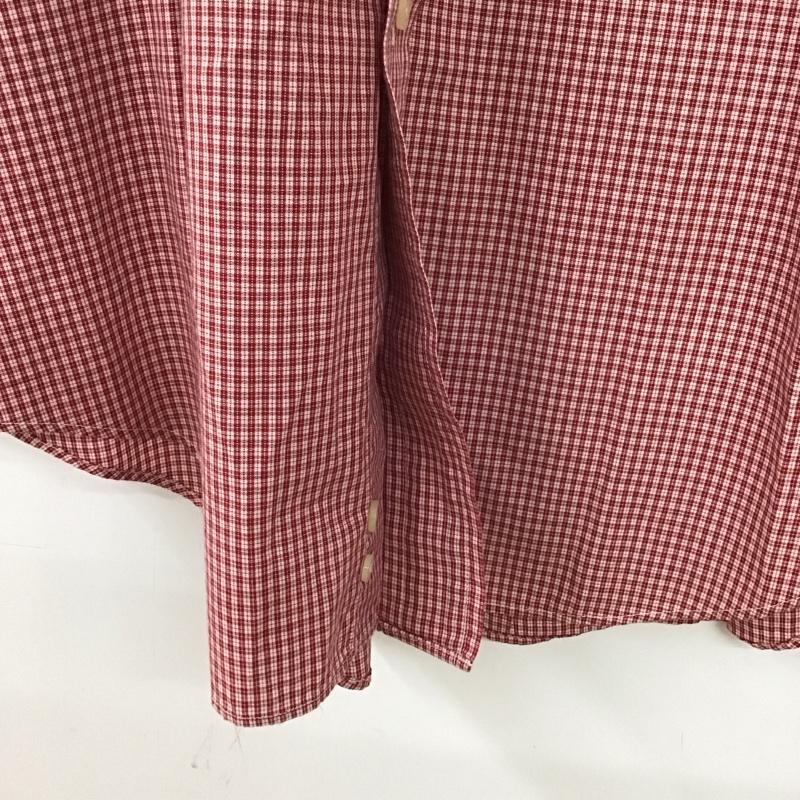 ラコステ LACOSTE シャツ、ブラウス 半袖 半袖シャツ チェックシャツ カラーシャツ チェック 赤 / レッド / red メンズ USED 古着 中古 10152280