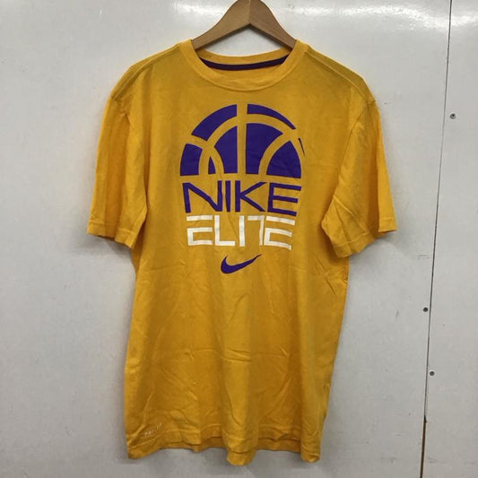 ナイキ NIKE Tシャツ 半袖 半袖カットソー プリントTシャツ クルーネックカットソー M ロゴ、文字 黄 / イエロー / yellow メンズ USED 古着 中古 10152281