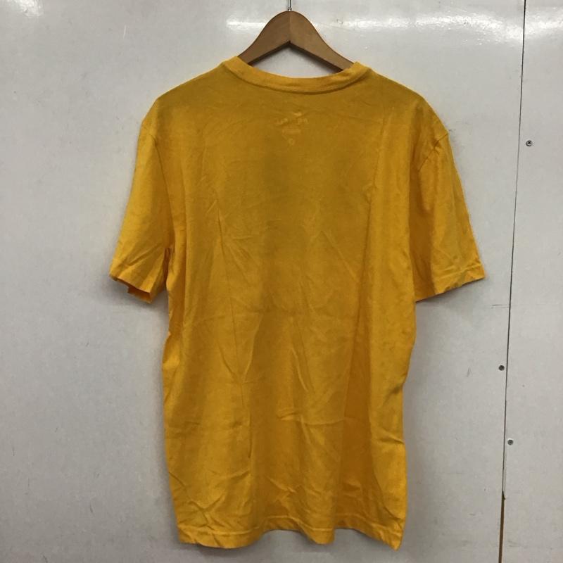 ナイキ NIKE Tシャツ 半袖 半袖カットソー プリントTシャツ クルーネックカットソー M ロゴ、文字 黄 / イエロー / yellow メンズ USED 古着 中古 10152281