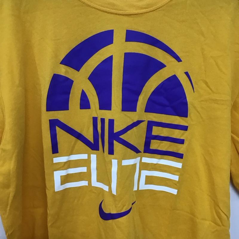 ナイキ NIKE Tシャツ 半袖 半袖カットソー プリントTシャツ クルーネックカットソー M ロゴ、文字 黄 / イエロー / yellow メンズ USED 古着 中古 10152281