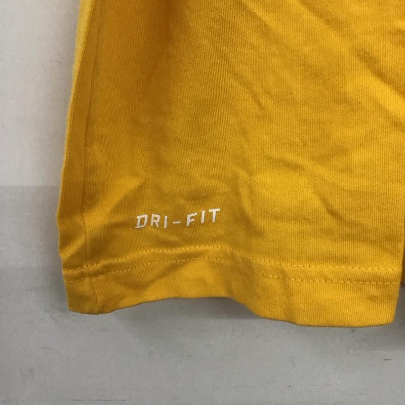 ナイキ NIKE Tシャツ 半袖 半袖カットソー プリントTシャツ クルーネックカットソー M ロゴ、文字 黄 / イエロー / yellow メンズ USED 古着 中古 10152281