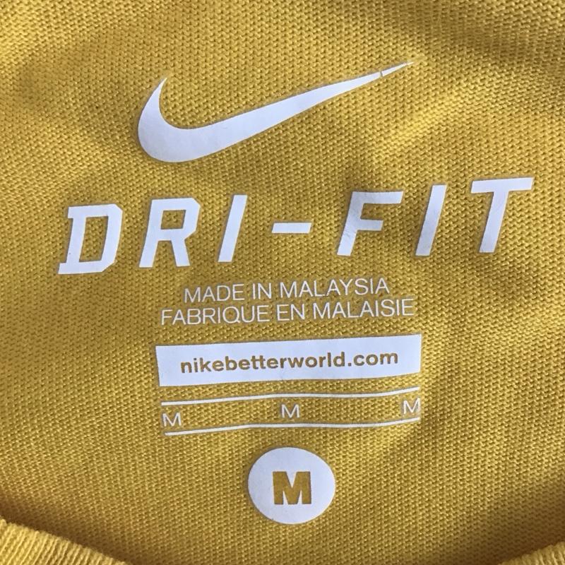 ナイキ NIKE Tシャツ 半袖 半袖カットソー プリントTシャツ クルーネックカットソー M ロゴ、文字 黄 / イエロー / yellow メンズ USED 古着 中古 10152281