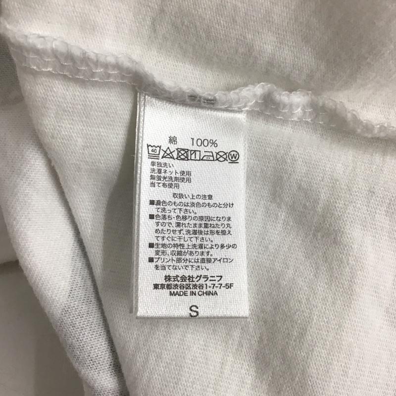 グラニフ graniph Tシャツ 半袖 半袖カットソー プリントTシャツ クルーネックカットソー S プリント 白 / ホワイト / white メンズ USED 古着 中古 10152282