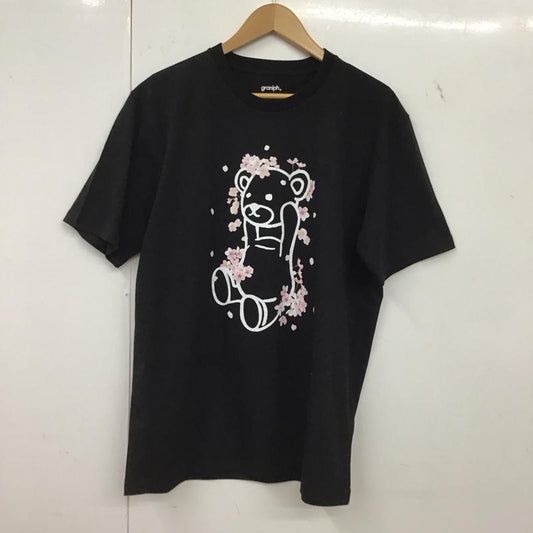 グラニフ graniph Tシャツ 半袖 半袖カットソー プリントTシャツ クルーネックカットソー L プリント 黒 / ブラック / black メンズ USED 古着 中古 10152287